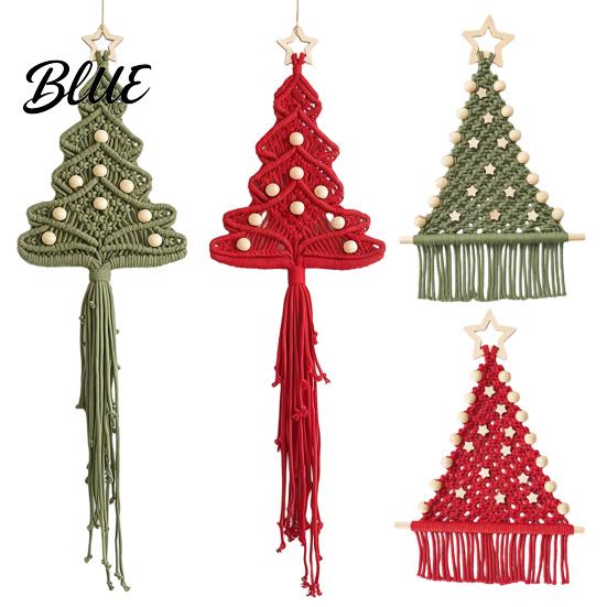 Unique DIY Christmas Trees Boho Make 2 Tree Kit Presents Braided Cotton Rope Knot Craft