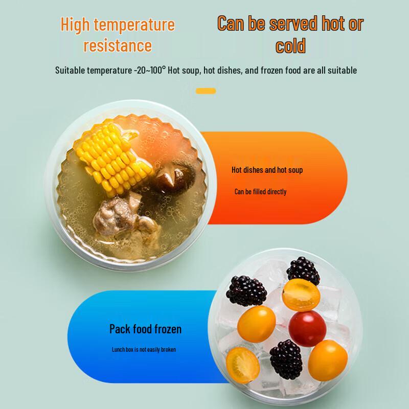 CHAHUA Disposable Transparent Plastic Soup Bowls, 500ml