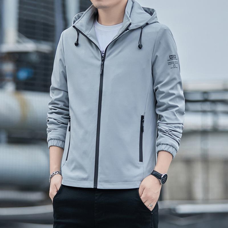 2026 Men s Trendy Hooded Jacket: Spring/Autumn Casual Sports Fashion M