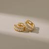Women S Zirconia Hoop Earrings Minimalist Luxury Full Diamond Fashion Jewelry