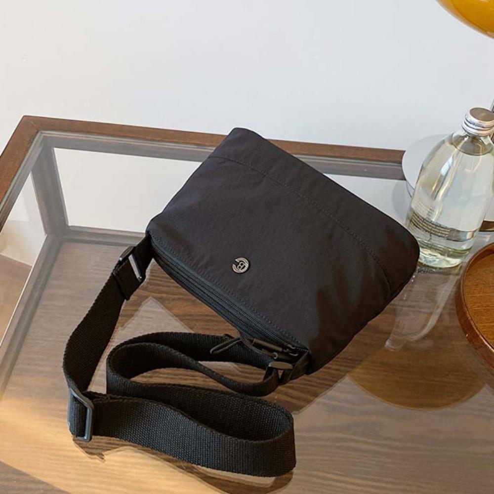 Wide Strap Nylon Square Bag Japanese Style Casual Sport Pouch Large Capacity Shoulder Bag  Men