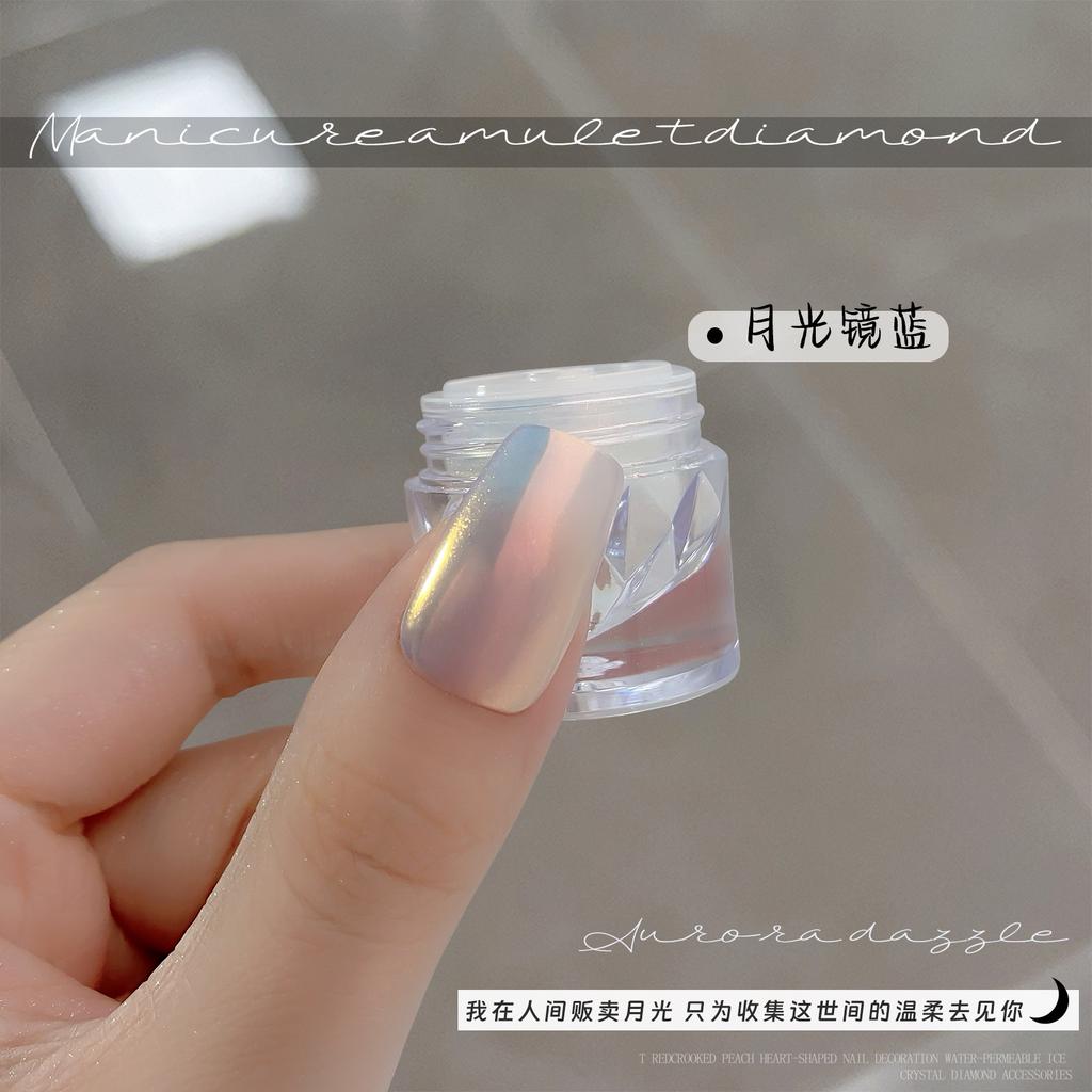 0.3g Pigment Pearl Rubbing On Nails Aurora Pink Chrome Dust Nail Art White Moonlight Mirror Glitter Manicure Holographic Powder