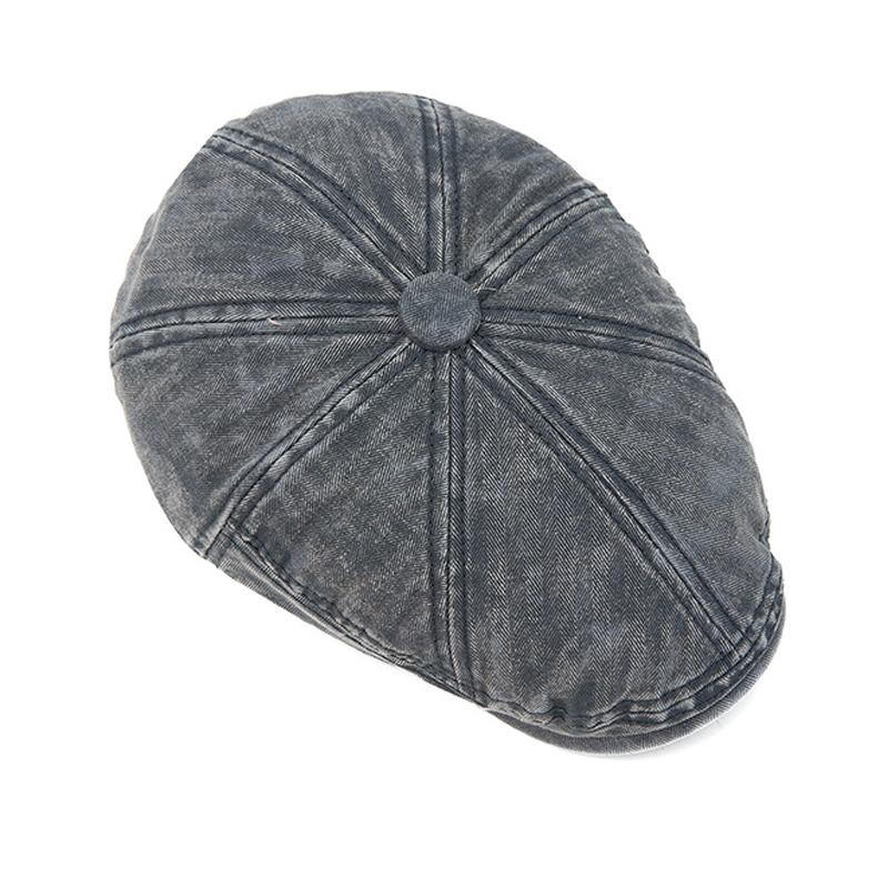 Big Head Circumference Newsboy Cap Men's Beret Vintage Octagonal Newsboy Cap