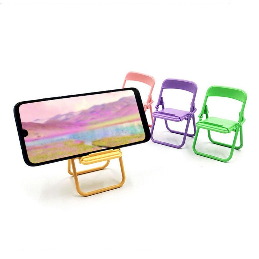 Mini Chair Mobile Phone Holder Plastic Mini Phone Holder Cute Mini Chair Phone Stand  Women