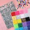 Sparkling Resin Diamonds 6mm Round Flat Back Rhinestones Resin Texture Suitable for Nail Art Crafting and Cosplaying
