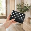 Zipper Closure Polka Dot Pattern Wallets Bifold Design Small Coin Purse Short Card Holder  Travel