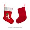 Christmas Stocking 26 Letters Design Knitted Pattern Holly Embellished Festive Holiday Christmas Hanging Ornament