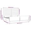 3125830 vidaXL Bed Frame with Headboard Light Grey 180x200 Cm Velvet