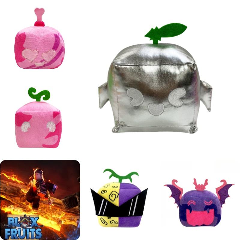 Blox Fruits Plüschtier in lila Leopardenbox Weiche und flauschige Tierfigur