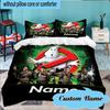 Custom Name 3PCS Ghost Team-Up Bedding Set Including 1pc Duvet Cover And 2pcs Pillowcases for Bedroom, Dormitory Gift Home Decor