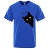 Cat Funny Printing Men T-Shirts Breathable Tee Clothes Summer Streetwear Tops Oversized Loose Cotton Short Sleeve