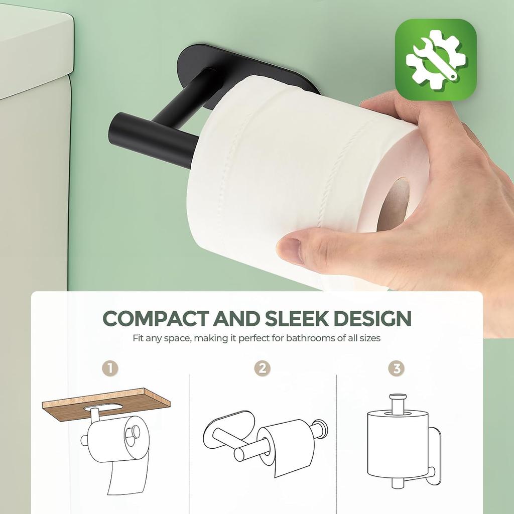 Adhesive Toilet Paper Holder Kitchen Roll Towel Rack Napkin Dispenser Absorbent Stand Tissue Hanger Bathroom Accessories