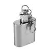 1 Oz 2 Oz Whiskey Mini Bottle Key Chain Stainless Steel Liquor Flask Screw Cap Portable Outdoor Travel Camping Wine Set