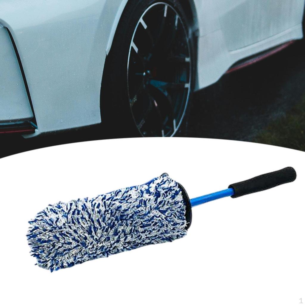 Car Wheel Rim Cleaning Brush Auto Supplies for Bike Truck Tire Blue and White
