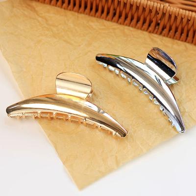 Yiwu Small Commodity Hairpin Female Head Grab Clip Large Hair Volume Large Alloy Grab Clip High-End Shark Clip Hair Accessories