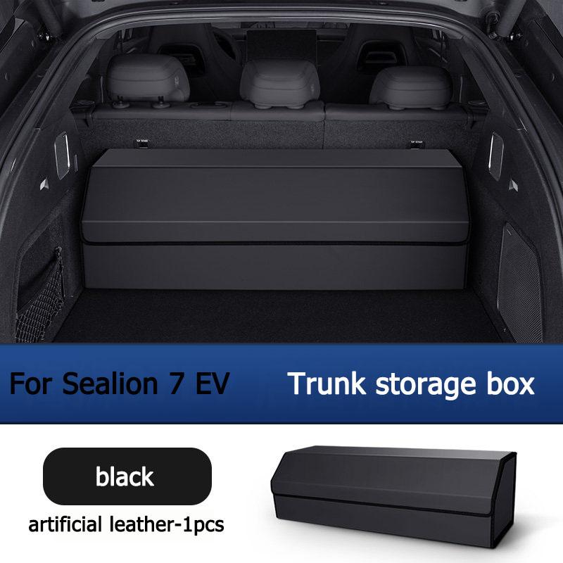 For BYD Sea Lion 7 EV Trunk Storage Box Leather Folding Storage Box Trunk Sorting Box Interior Accessories