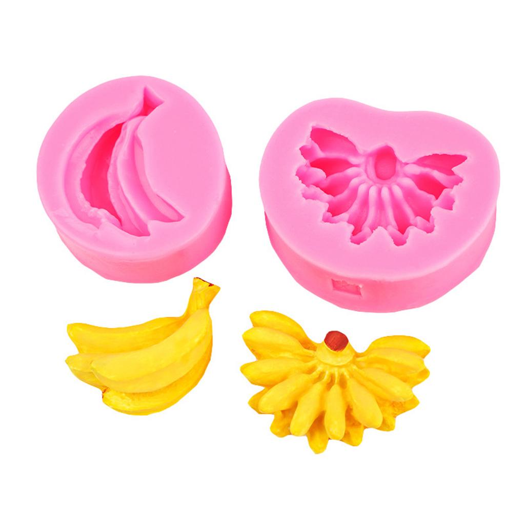 Banane Silikon Schokoladenform Lebensmittelecht Silikon Fondantform Zum Herstellen von Süßigkeiten Dessert Schokolade Gelee Kuchen Backwerkzeug
