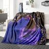 Purple Sparkle Journey Blanket Soft Throw Blanket For Home Bedroom Bed Sofa Travel Office Solid Christmas Blanket