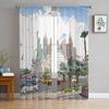 Cartoon Wolken En Sterren Transparant Gordijn Voor Woonkamer Slaapkamer Voile Drapage Keukenraam Tule Gordijnen Home Essentials