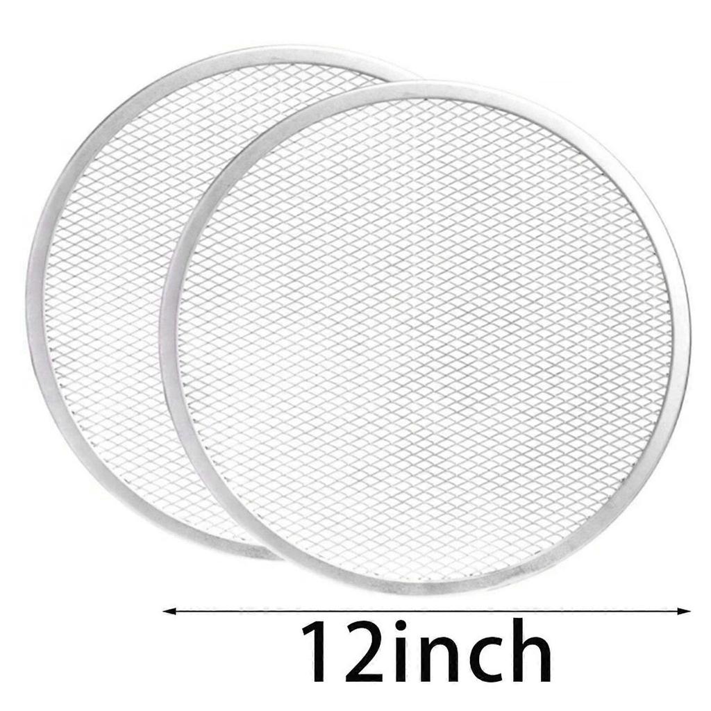 Pizza Screen, Pizza Pan,Pizza Pan for Oven, Pizza Tray, 12 Inch Seamless-Rim Aluminum Non Stick Pizza Screen (12PCS)