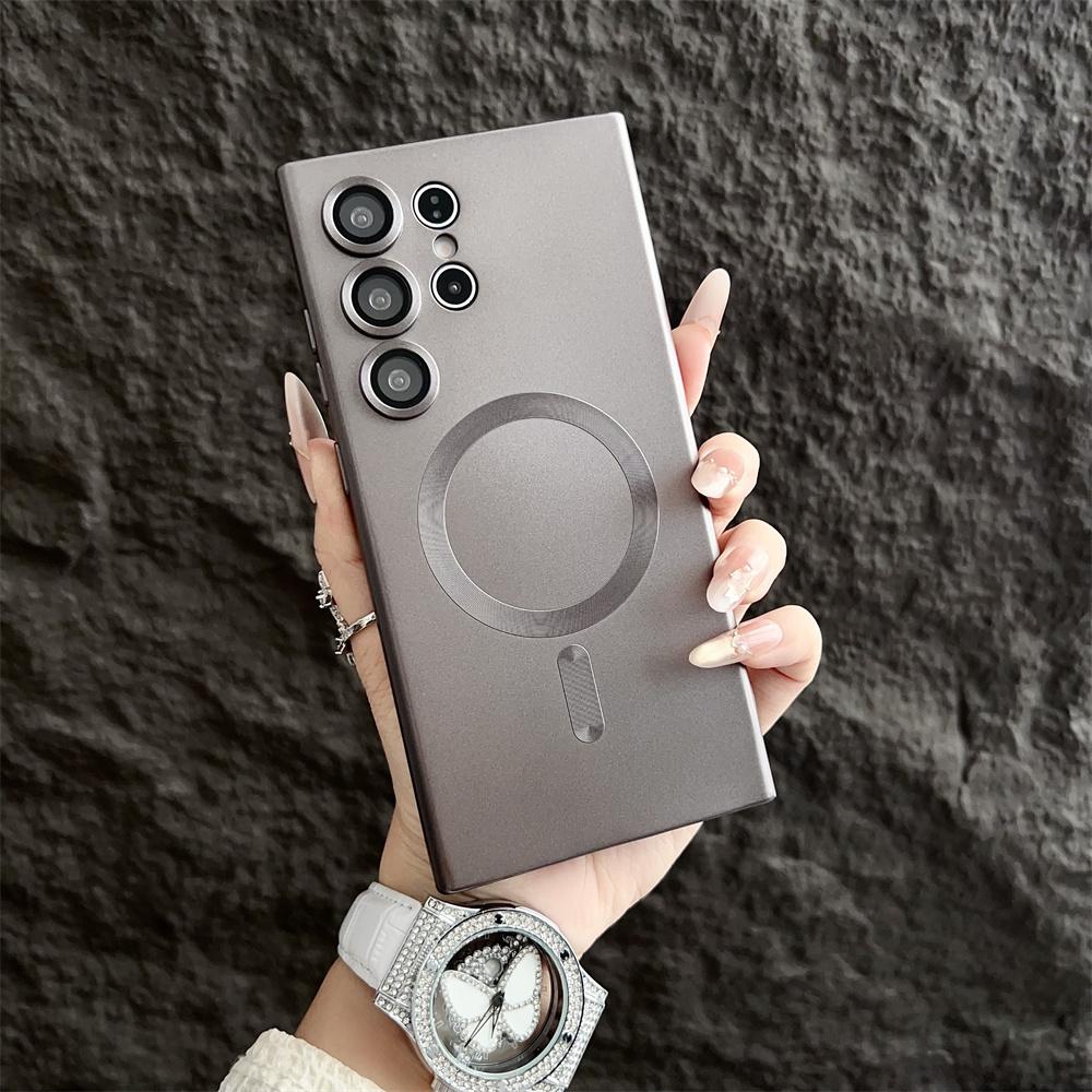 Matte Shockproof Magsafe Magnetic Wireless Charging Cases For Samsung Galaxy S25 S24 Ultra S23 FE S22 S21 Plus Cover fundas