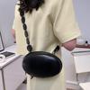 Brand Women Crossbody Bag Purse Summer Oval Small Shoulder Bags Designer Handbag Solid Color Leather Luxury Crossbody Chest Pack