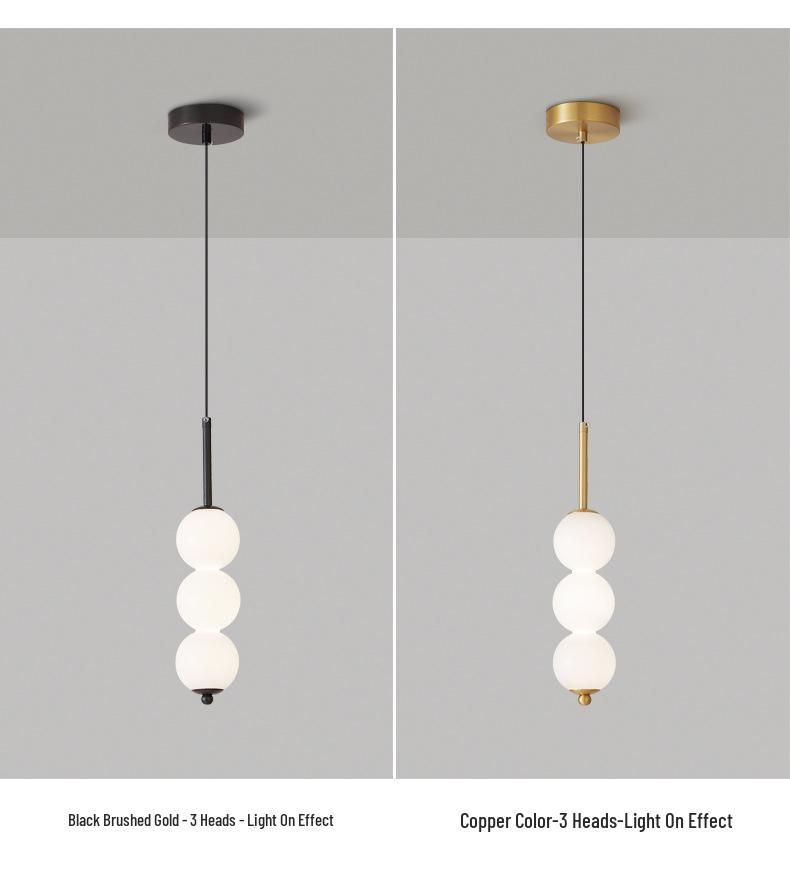 Bauhaus-Style Copper Gourd Chandelier for Living Rooms and Bedrooms