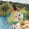 Cartoon C-coco and W-Wondrous Towel Drying Bath Towel Applicable To Light Swimming Camping Yoga Beach Out