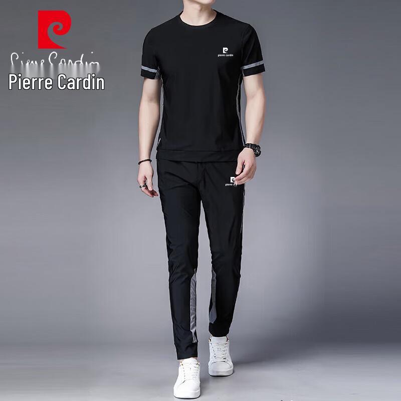 Pierre Cardin Men s Summer Quick-Dry T-shirt & Ice Silk Pants Set 8XL