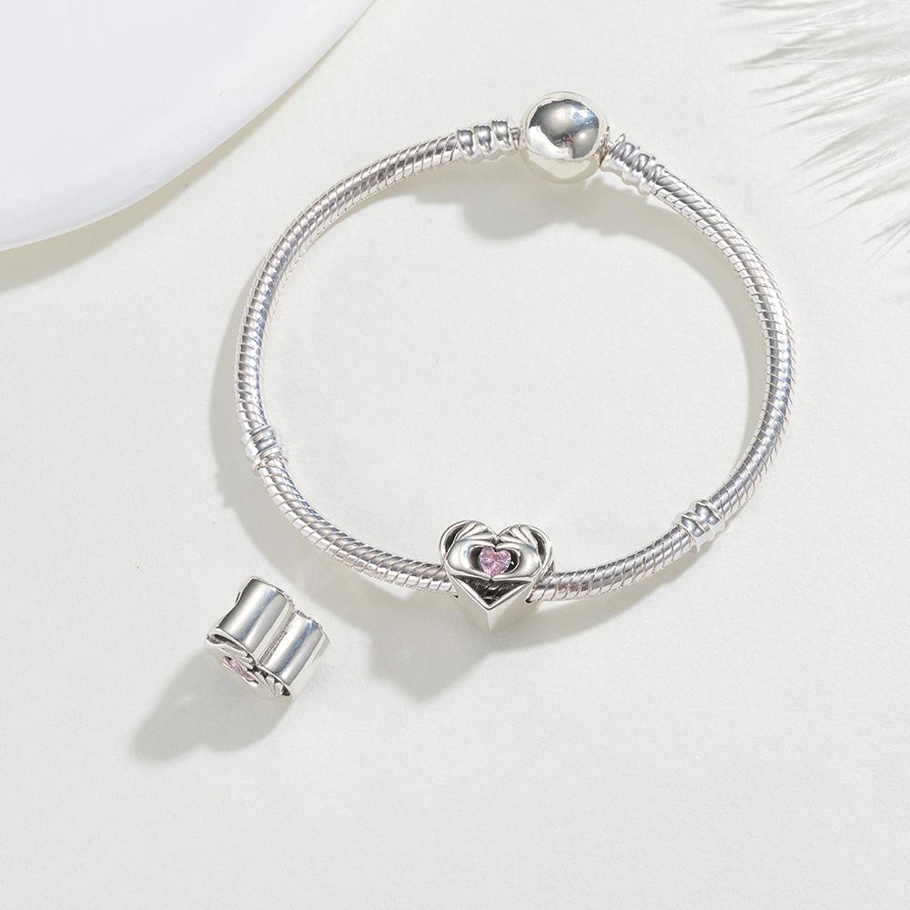 Copper Charm Love Beaded Lover Charm Jewelry Making Original Bracelet Lady Lover Fashion Jewelry Gift