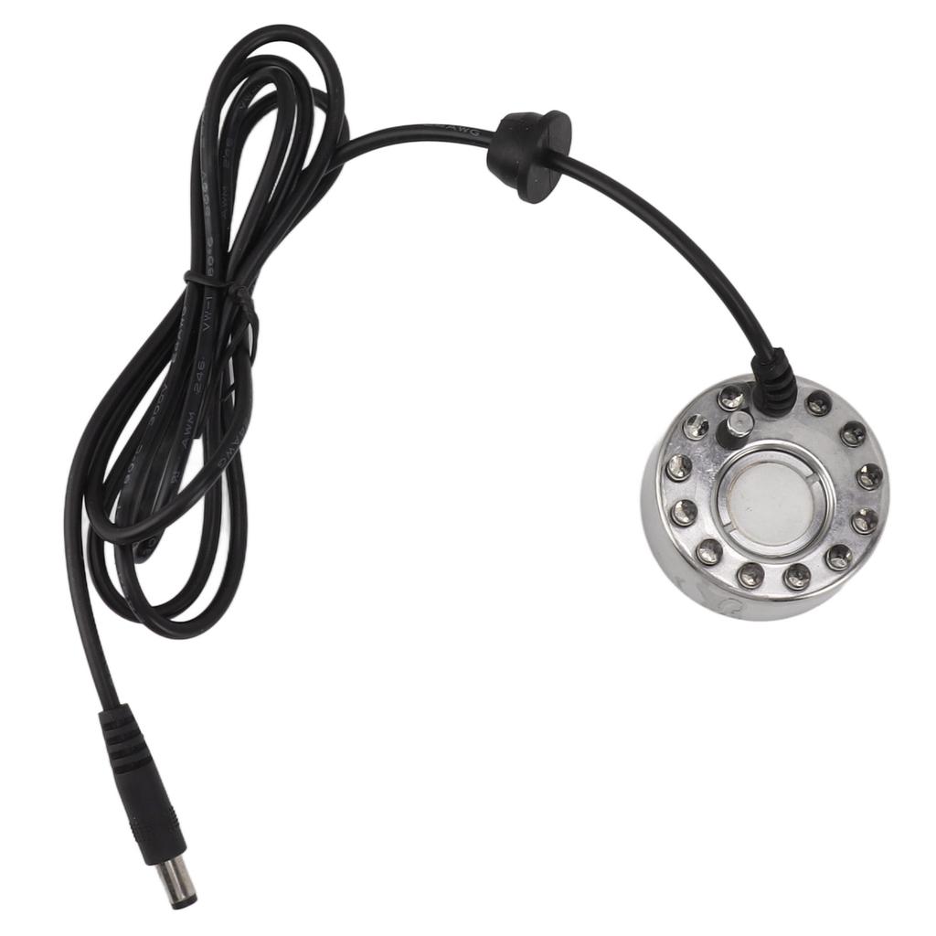 Color 12 LED Mist Maker Fogger Water Fountain Pond Fog Atomizer Humidifier with DC 5V Interface for Water Fountain Pond