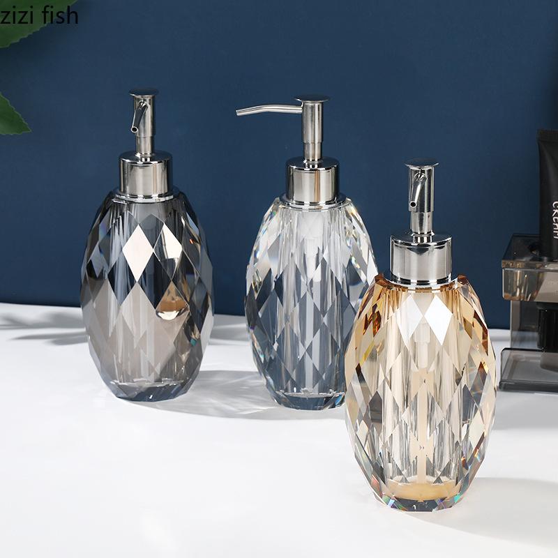Sticlă de cristal pentru loțiune, sticlă de îmbuteliere, sticle de dezinfectant pentru baie, sticle de șampon și gel de duș, dozator de săpun
