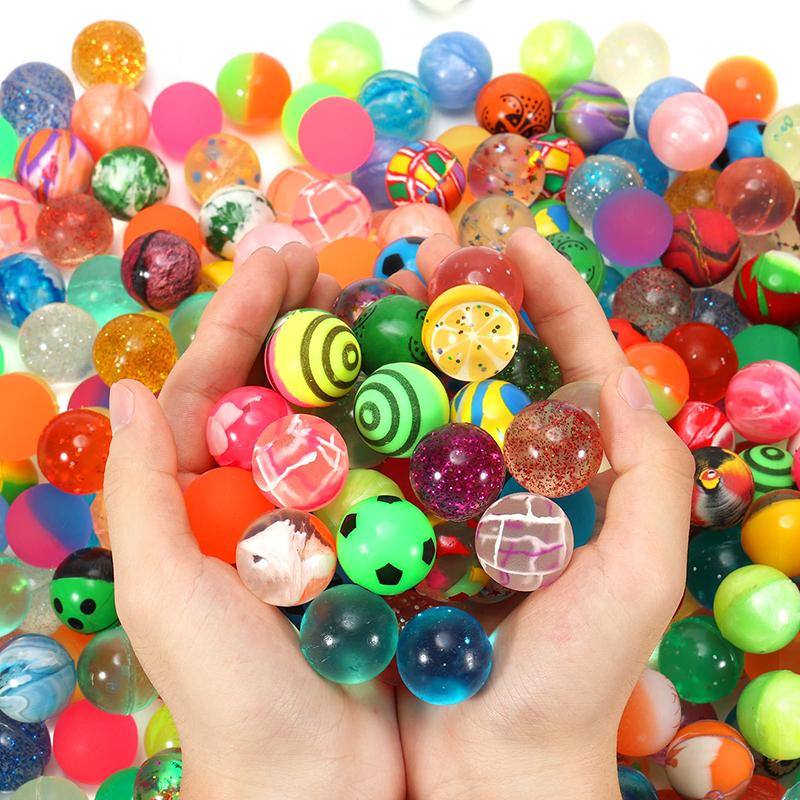 10/20/30 Stück Mini Hüpfball Kinder Indoor Outdoor Elastische Sprungbälle Spielzeug Schwimmender Ball Ei Verdrehmaschine Spielzeug für Kinder TMZ