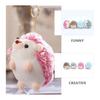 Lurrose Hedgehog Keychains Set of 4 Mini Plush Bag Charms with Stylish Drawstring Accessory Gift