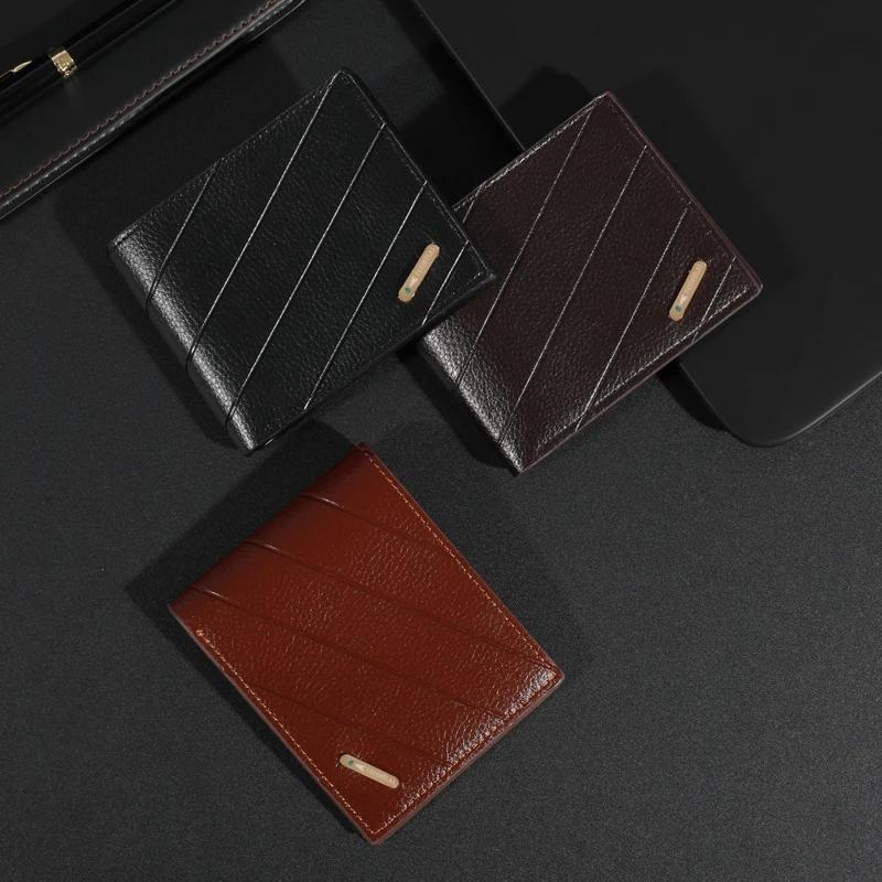 Herren Klassische Neue PU Leder Geldbörse - Mehrere Kartenfächer, Business-Stil, Nicht geflochten, Einfarbig, Ideales Geschenk für Männer