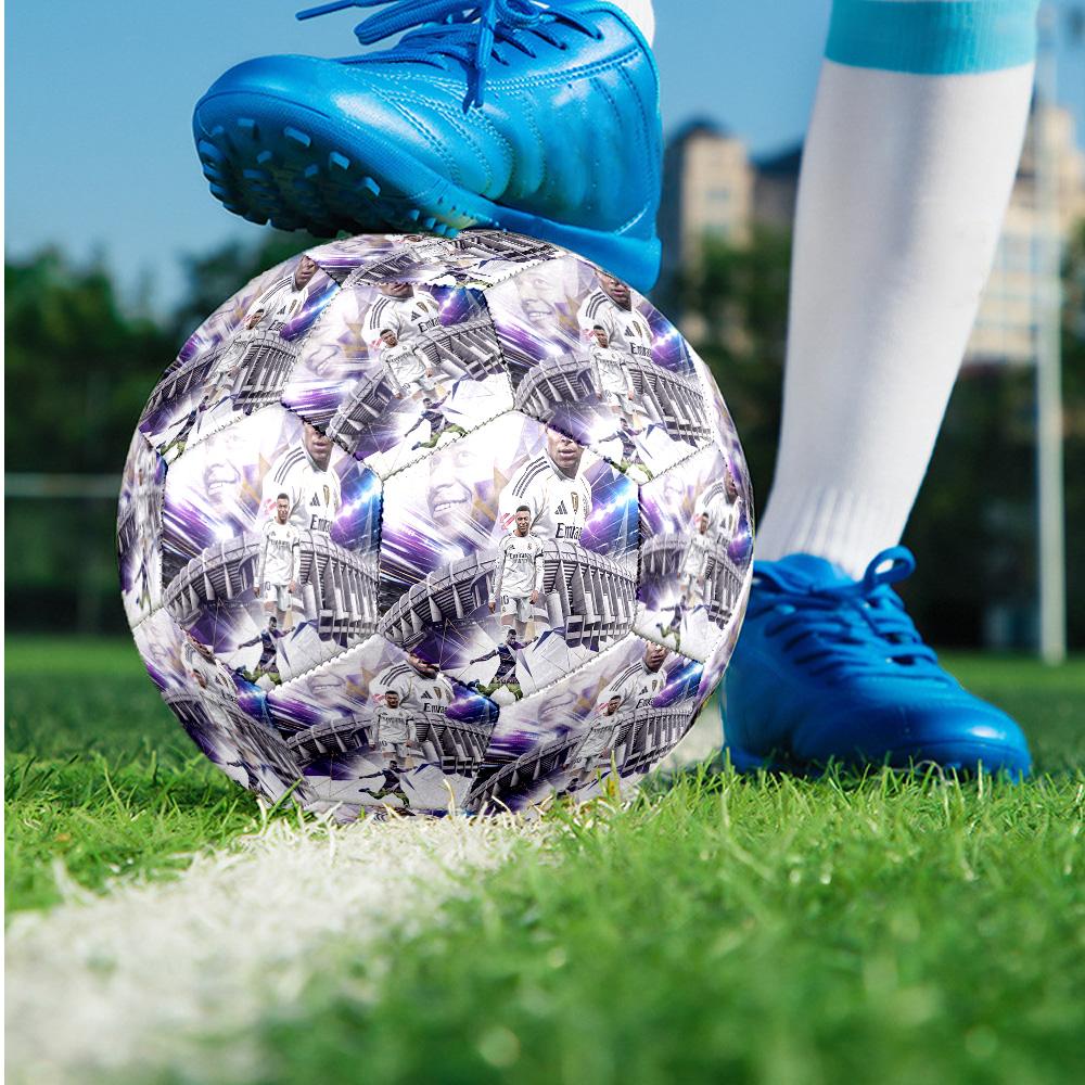 Kylian Mbappe Size 5 Standard Football Durable Training Match Soccer Ball for Adult Outdoor Sports