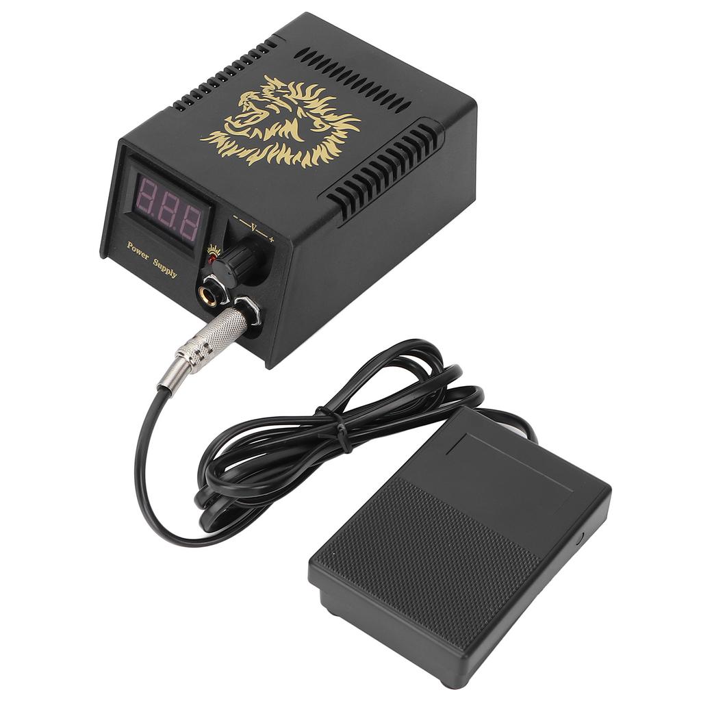Tattoo Machine Power Supply Tattoo Foot Pedal LED Display Complete Tattoo Starter Kit