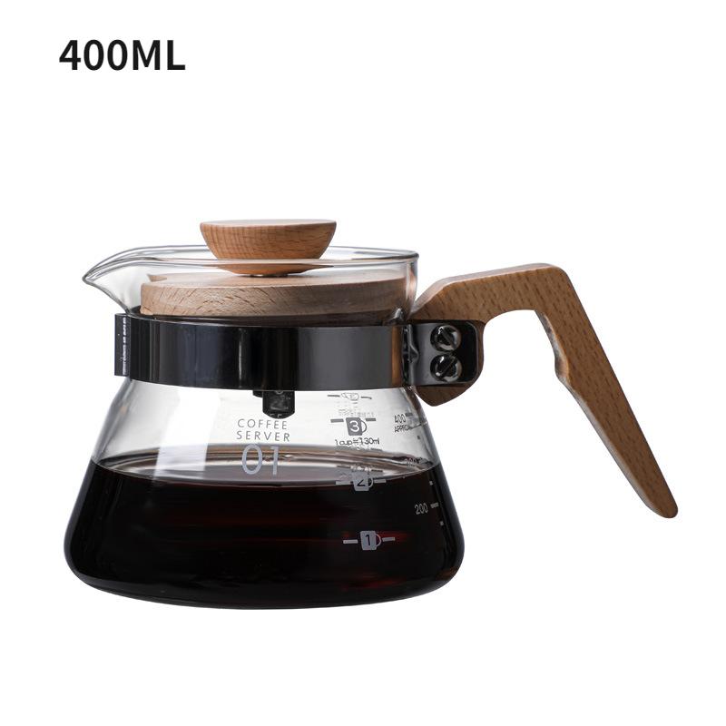 V60 Coffee Set Glass Coffee Pot Coffee Filter Cup Coffee Filter Paper Thickened Glass Filter Coffee Pot