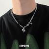 Collar de doble capa con estrella de circón estilo hip hop para hombres y mujeres, cadena colgante de acero de titanio con dije de tendencia, joyería unisex al por mayor