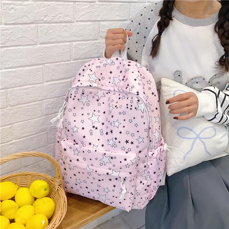 Schoolbag Star Female College Student Class Bag Japanese Ins Cute Backpack Large Capacity Versatile Junior High School High School Bag