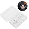 60pcs Copper Material Copper Watch Dial Feet 12-Size Assortment Multiple Compartments Box Watch Dial Feet Assortment