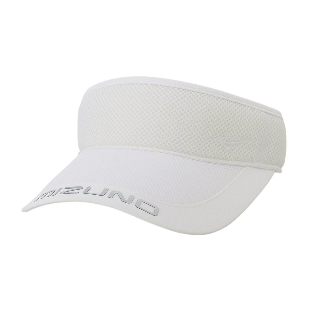 Mizuno Mesh E2MWB222 Women's Visor, Logo, Deodorizing, White,