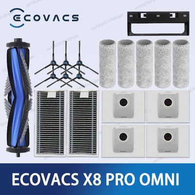 Für Ecovacs X8 PRO OMNI / X8 AUTO / DEX56 Saugroboter Zubehör Hauptseitenbürste Wischmopp Tuch HEPA-Filter Staubbeutel Teile