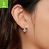 S925 Sterling Silver One-Carat Moissanite Earrings For Women, Simple And Atmospheric Four-Claw Ear Buckle