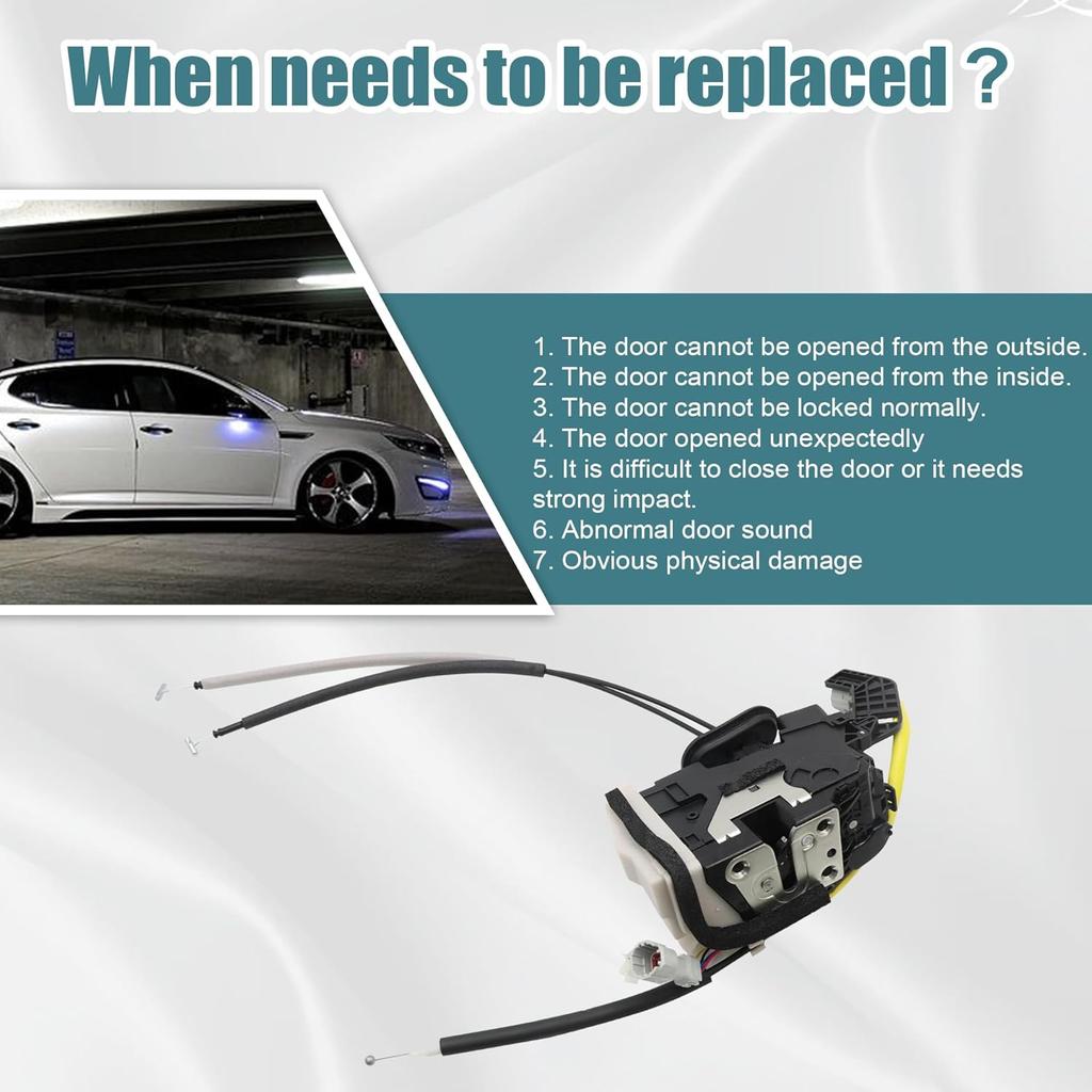 GXARTS Front Left Driver Power Door Lock Actuator Latch Assembly 81311-4C510 Compatible With Kia Optima 2013-2014 2.0L L4