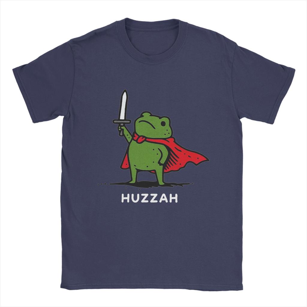 Huzzah Cavaliere Rana Divertente Spada Meme Citazione Maglietta in Cotone Unisex Estiva Streetwear Magliette Girocollo Maglietta Casual Top Oversize