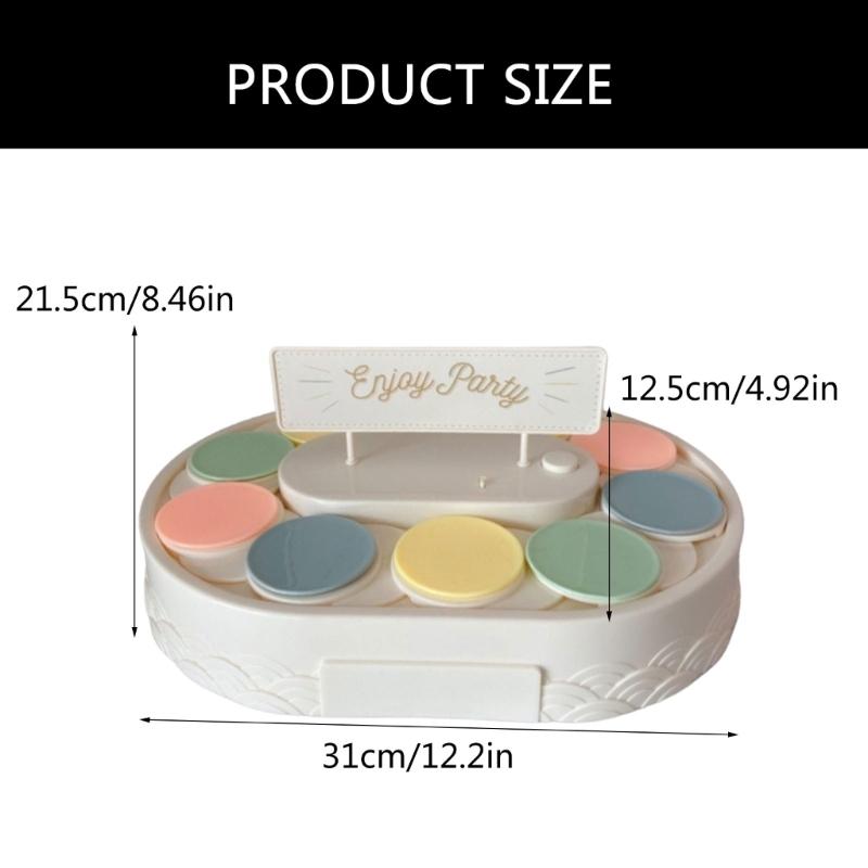 Suporte Giratório Automático para Sobremesas Máquina Giratória de Sushi Cupcakes Macarons Pratos Giratórios Decoração de Festa de Aniversário