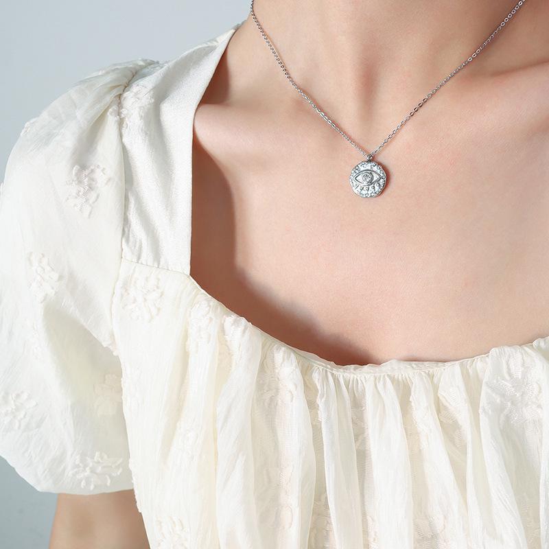 Colorfast Devil s Eye Zircon Pendant Necklace