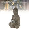 Buddha Statue Harz Buddha Skulptur mit Lampe für Außengartendekoration Heimornament