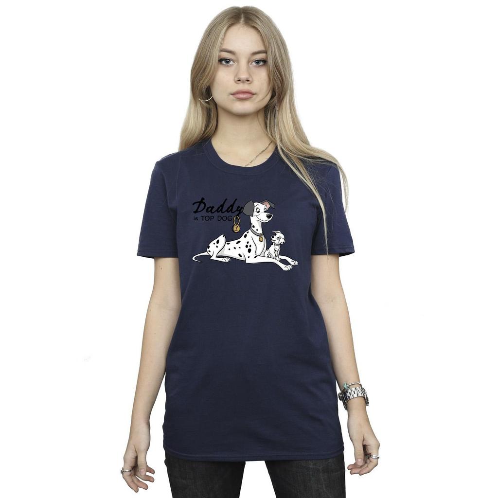 Disney Womens/Ladies 101 Dalmatians Top Dog Cotton Boyfriend T-Shirt
